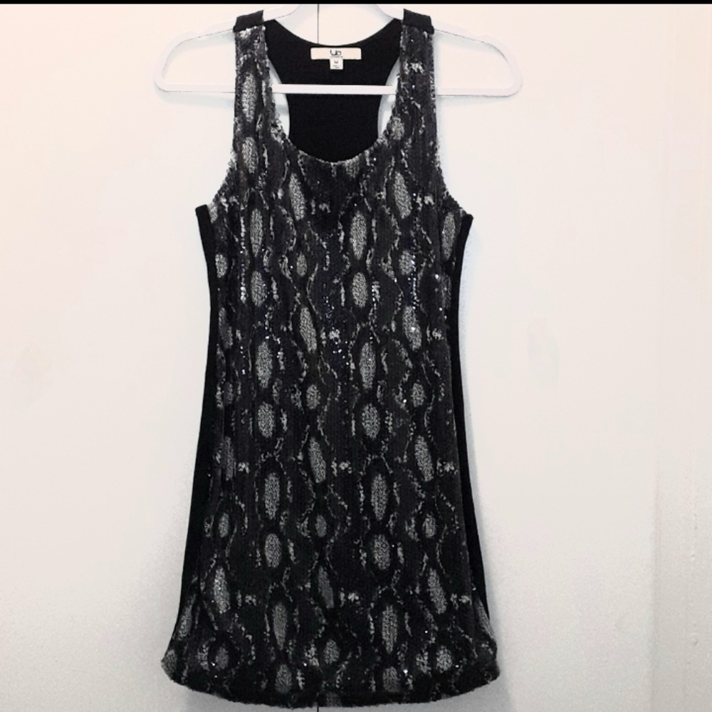 Ya Los Angeles snakeprint sequin mini dress